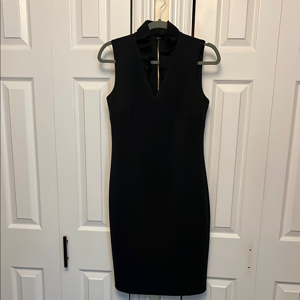 Calvin Klein Black Sleeveless Sheath Mini Dress